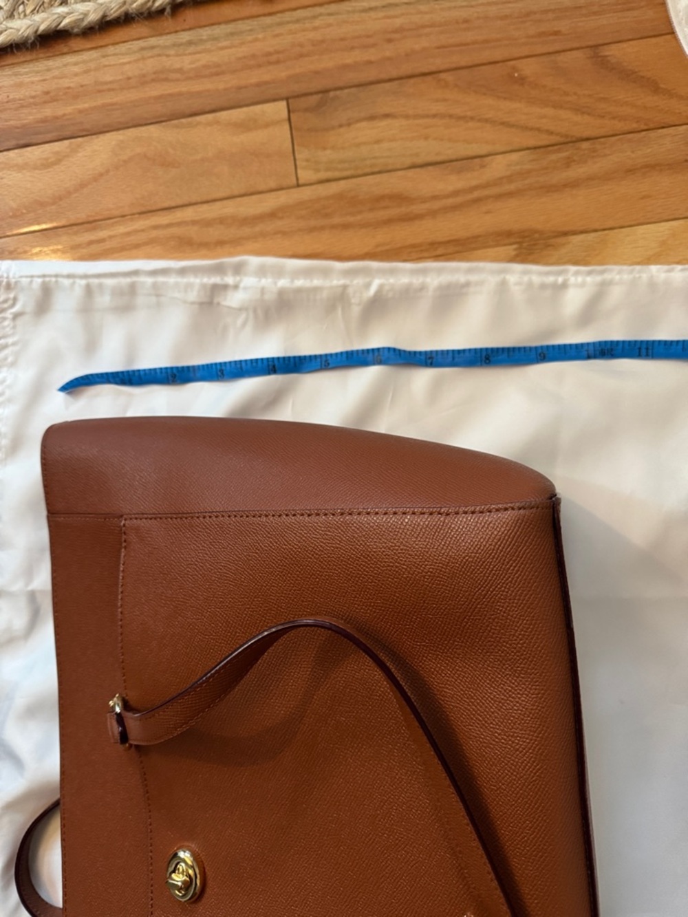 Coach Leather Tote in Chestnut Brown with Gold Hardware - Picture 14 of 15